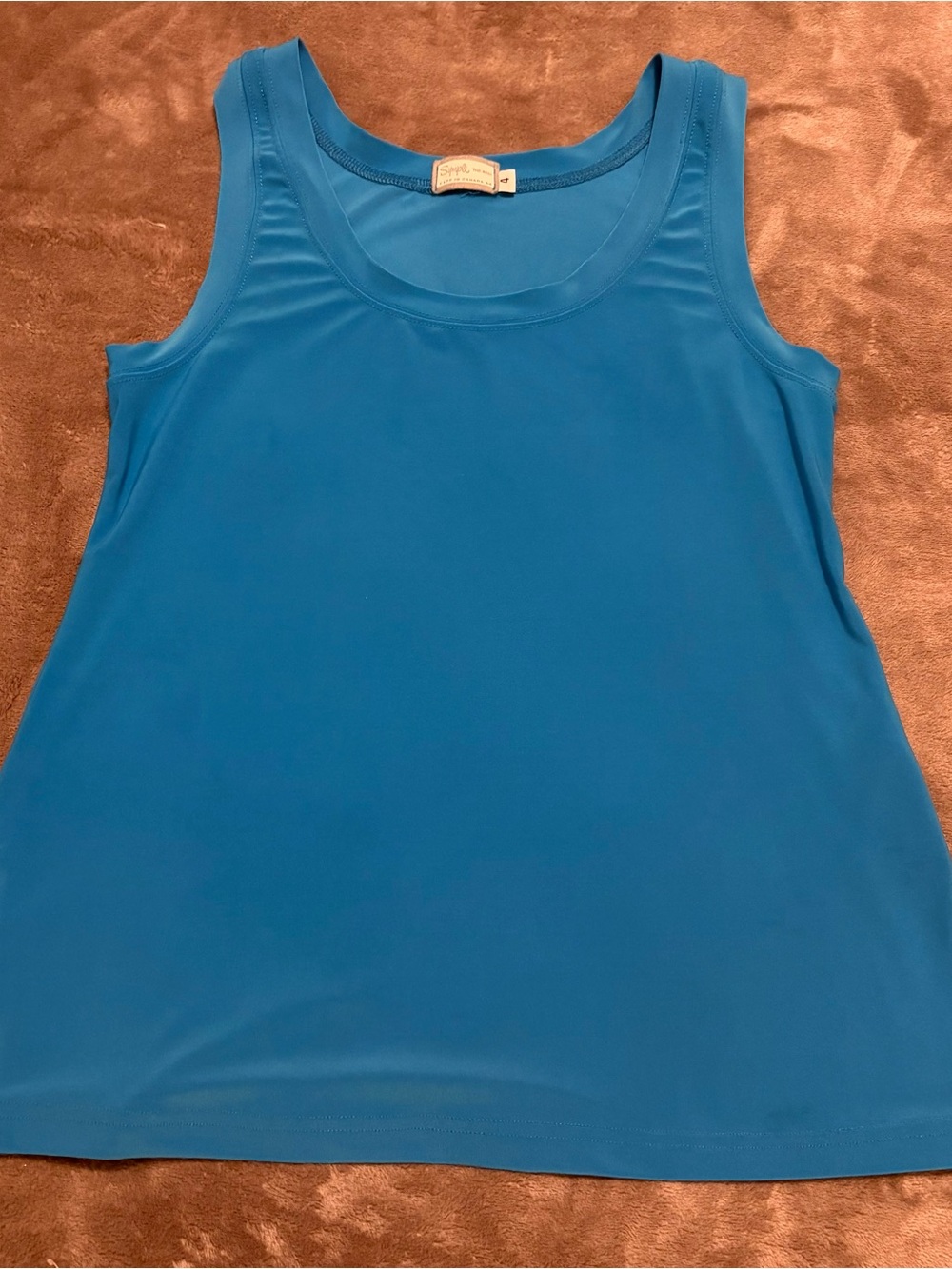 Sympli Teal Scoop-Neck Tank Top